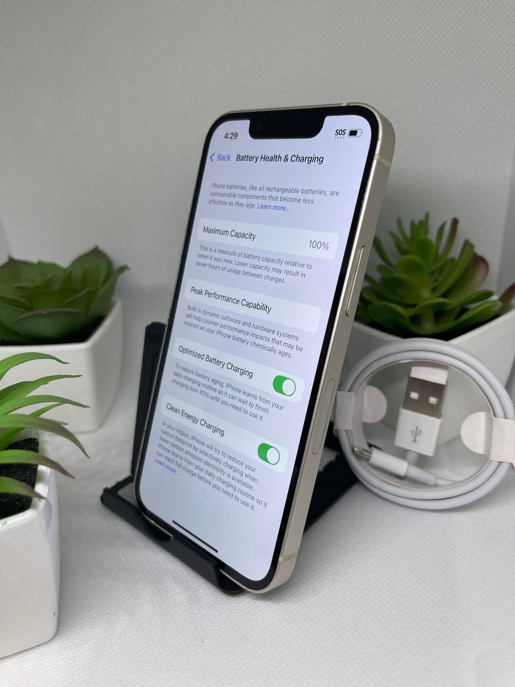 Apple iPhone 13 Mini 128GB Unlocked in White - Any Carrier Flawless 100% Battery 6L36