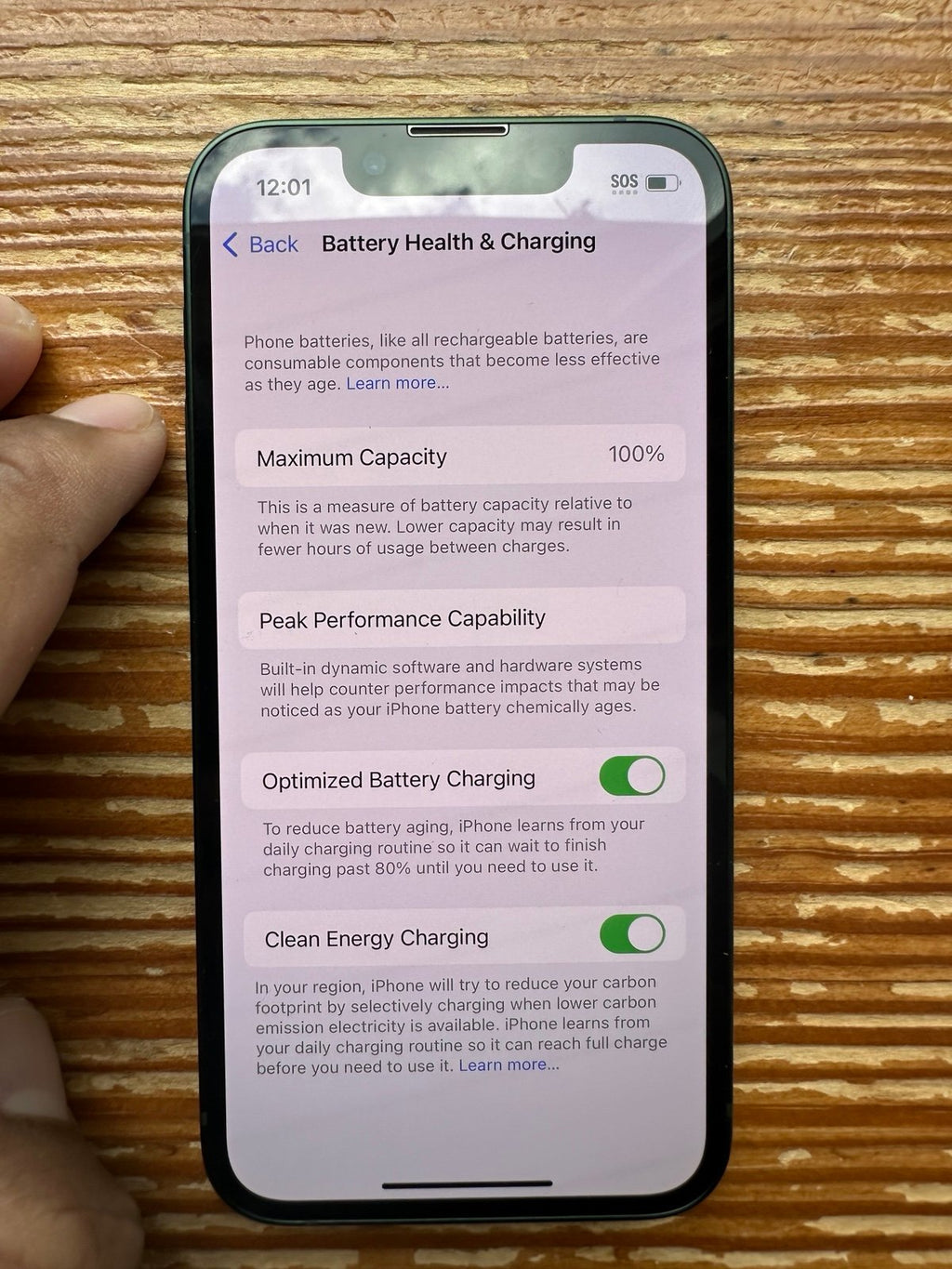 Apple iPhone 13 Mini 128 GB in Green for Unlocked 7C21