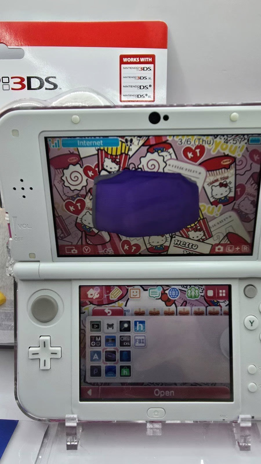 In box New Nintendo 3DS XL Pink /Games, , 128GB SD