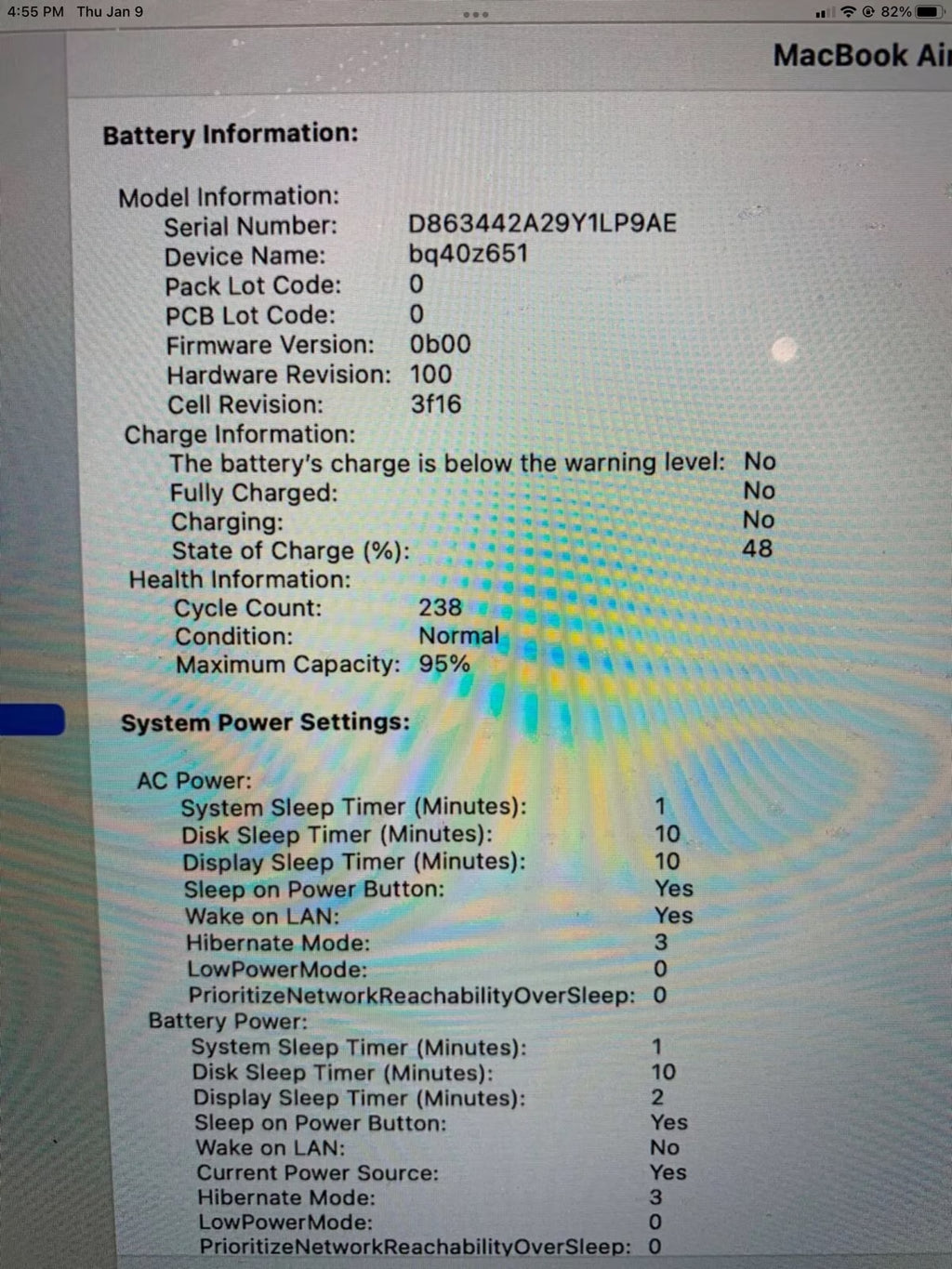 Apple 2023 MacBook Air 15-inch M2 Chip 8GB RAM 256GB SSD BLUE -TESTED 6L26