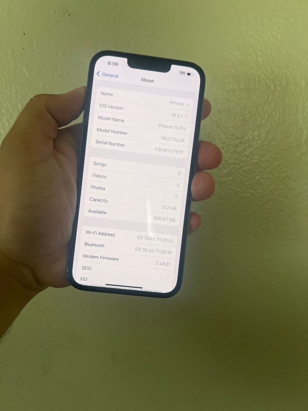 Apple iPhone 13 Pro 512GB in Sierra Blue for Unlocked 6Y76