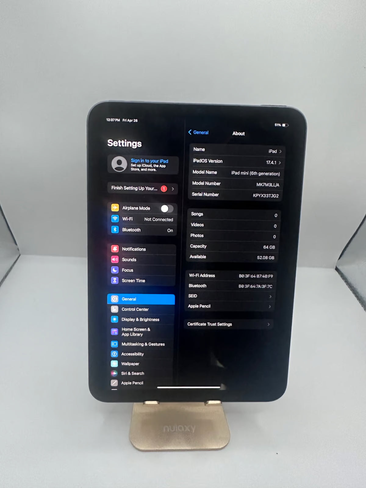 Apple iPad Mini 6th Generation 64 GB in Starlight 2T35