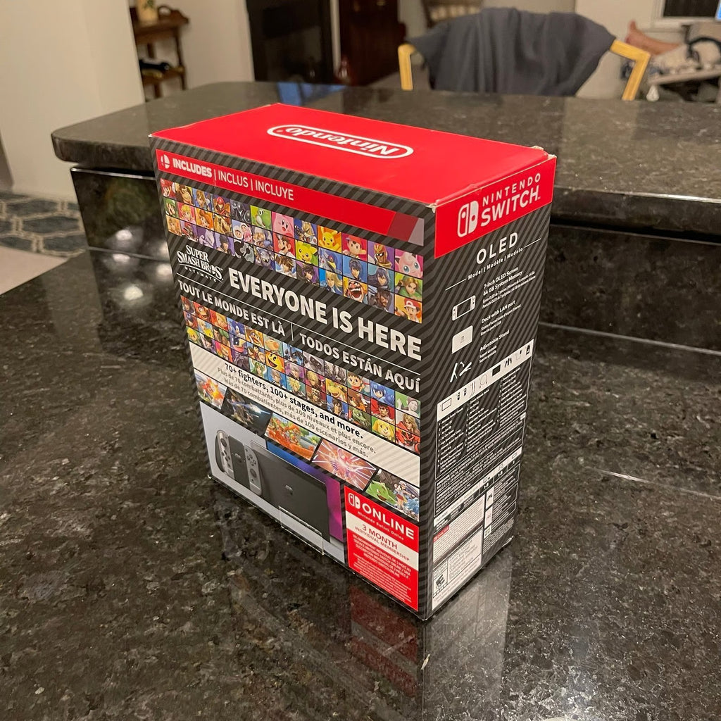 Nintendo Switch (OLED Model) Super Smash Bros. 64GB Console - Gray - CIB 3U21
