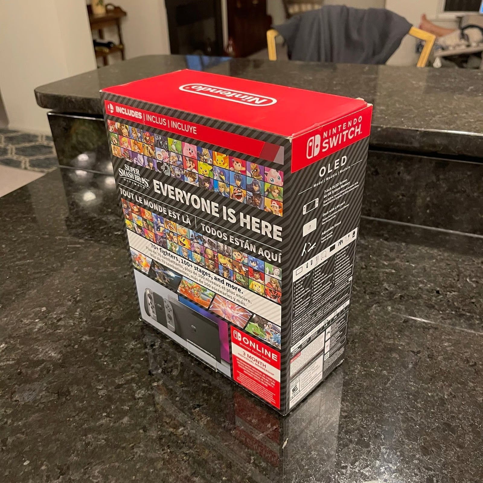 Nintendo Switch (OLED Model) Super Smash Bros. 64GB Console - Gray - CIB 3U21