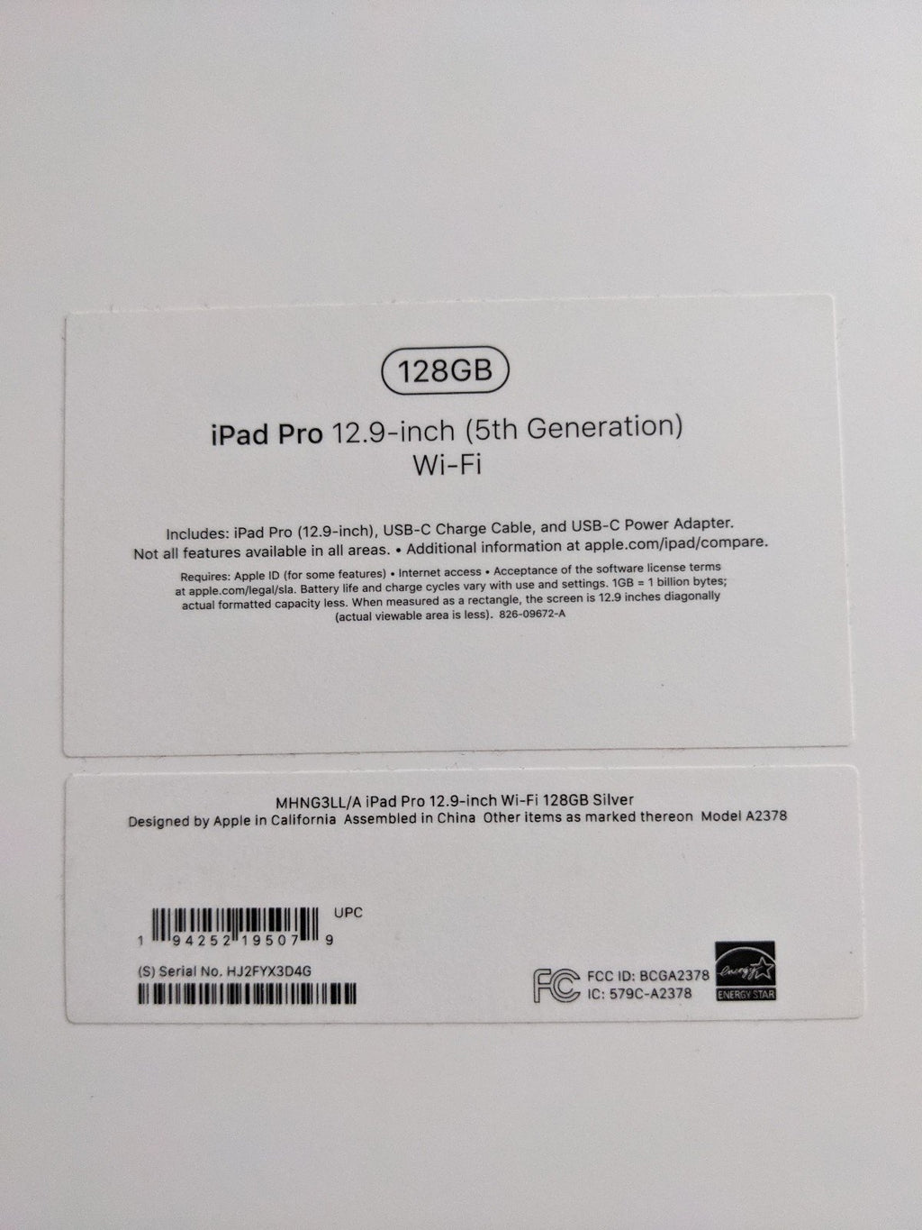 Apple iPad Pro 12.9 in 5th Generation 128 GB wifi with Apple pencil 3L96