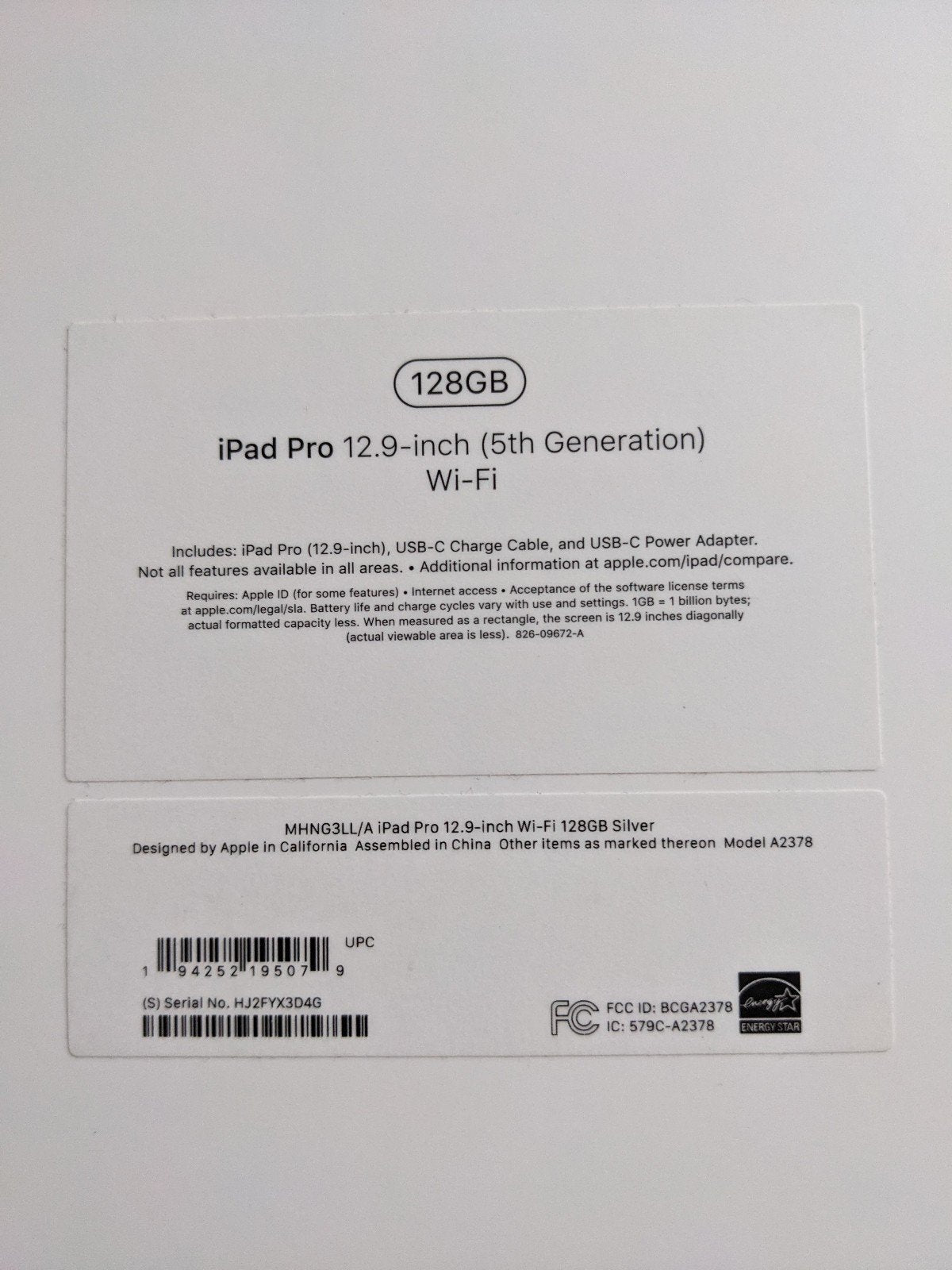 Apple iPad Pro 12.9 in 5th Generation 128 GB wifi with Apple pencil 3L96