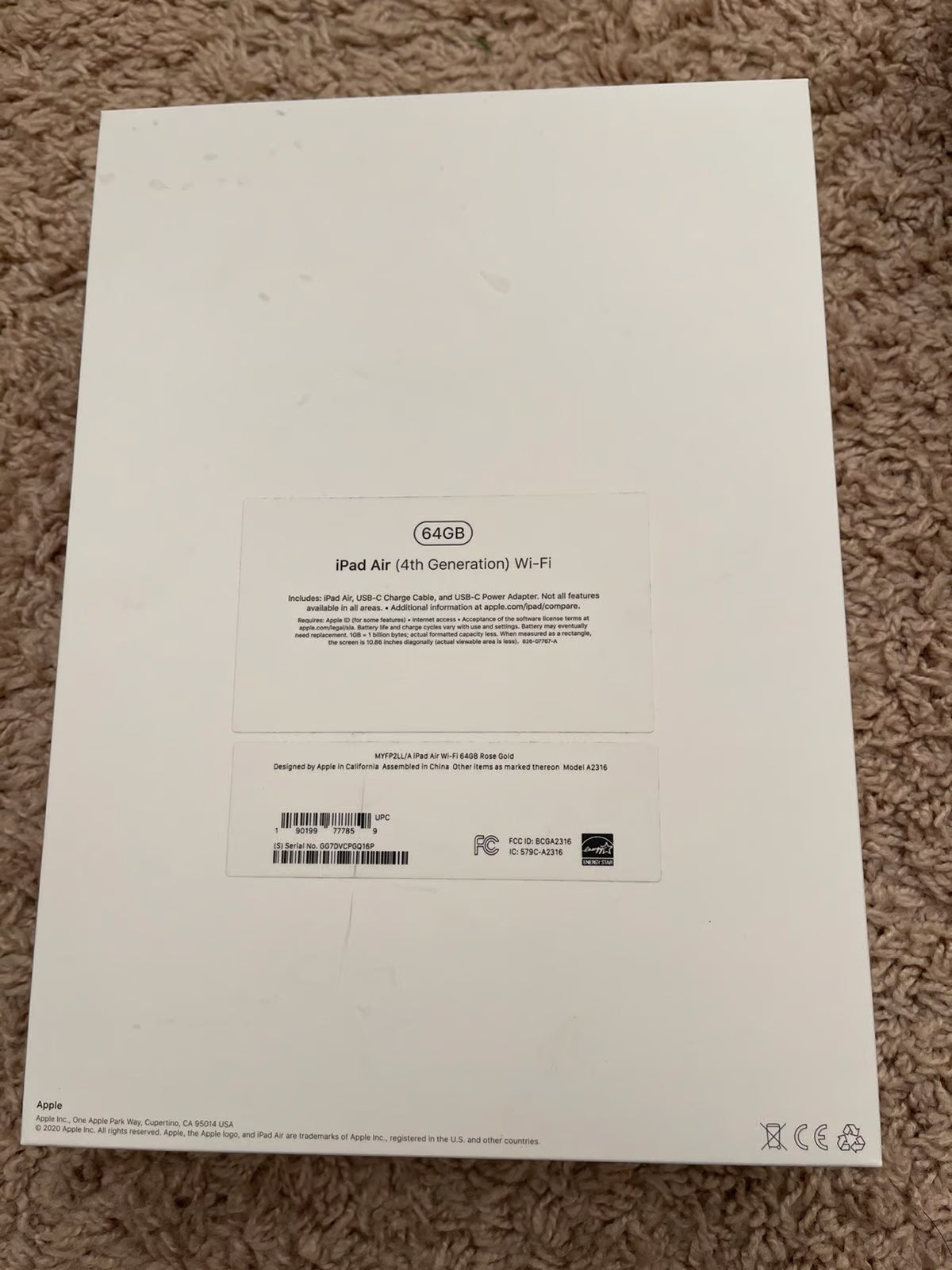 Apple iPad Air 4th Generation 64 GB in Rose Gold 3Z56