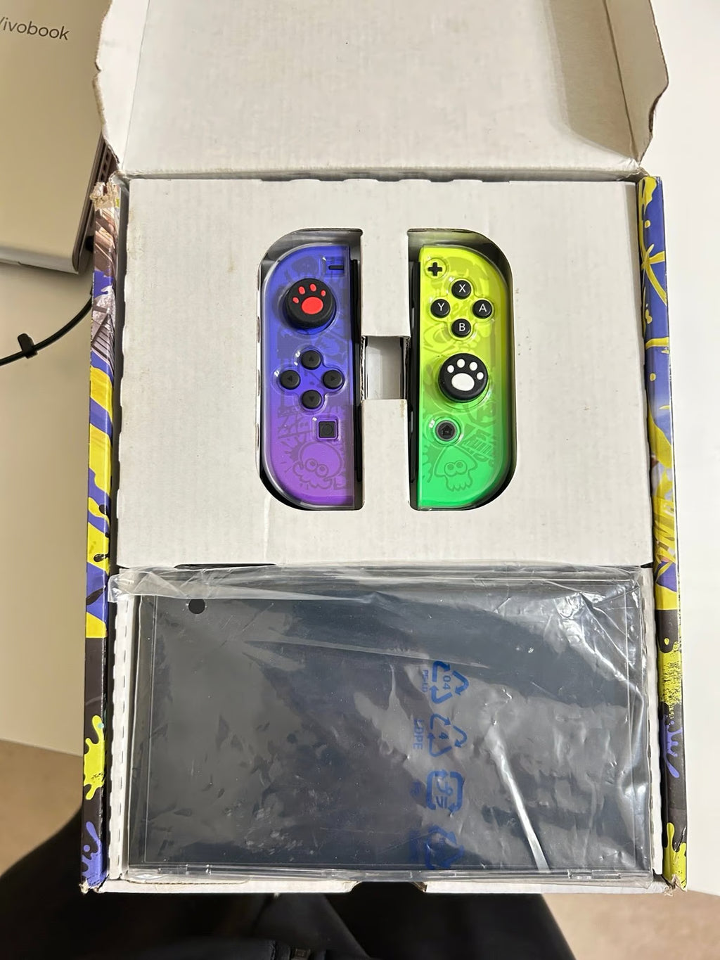 Switch OLED Splatoon edition [MINT] bundle with 512gb sd card preloaded 5D53