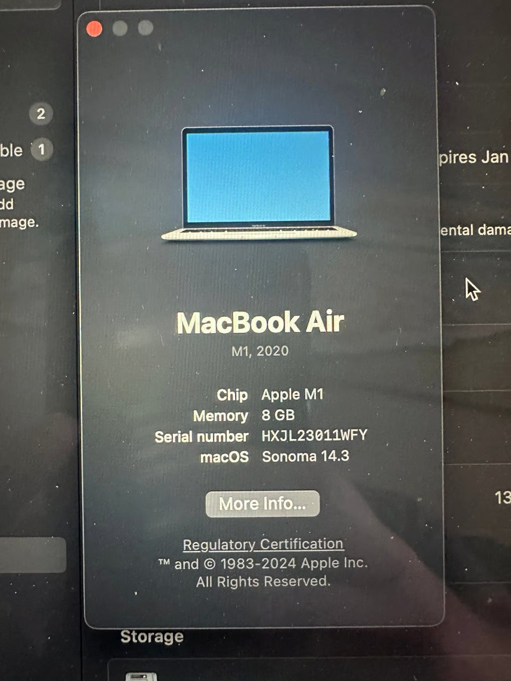 MacBook Air M1 2020 9C17
