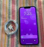 Unlocked Apple iPhone 13 Blue with lightning charger cord 3V36