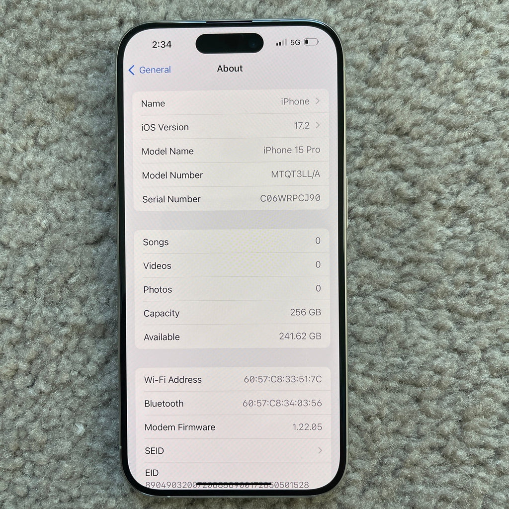 Iphone 15 pro 256gb 5C28