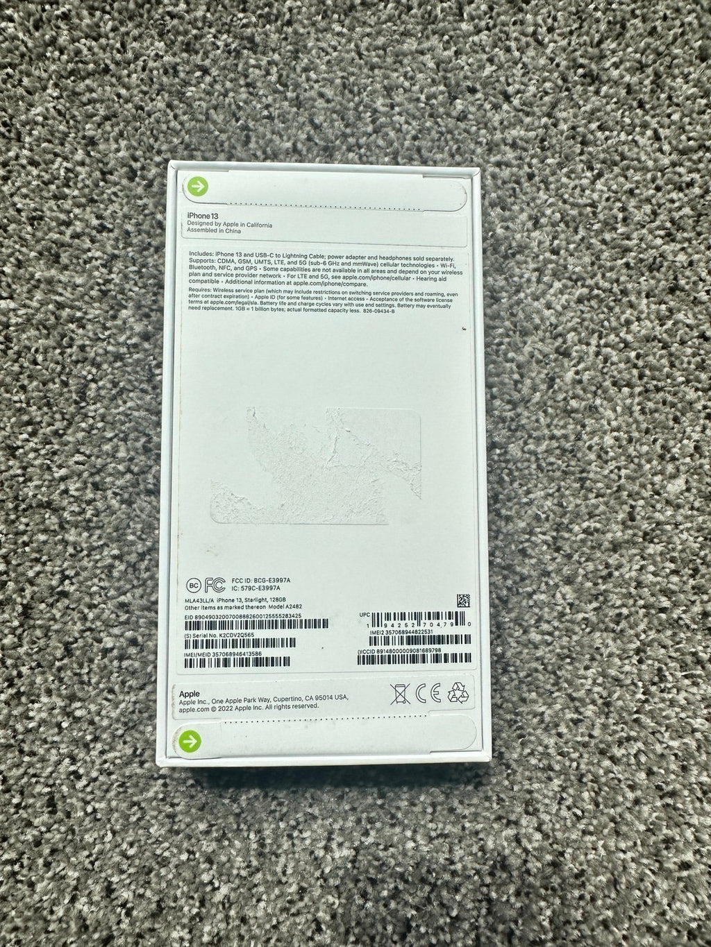 New Apple iPhone 13 128GB Starlight Unlocked 3Q82