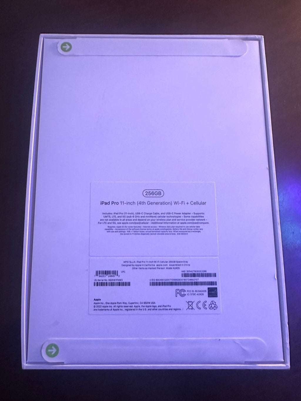 iPad Pro 11-inch 256GB Wi-Fi + Cellular Space Grey Brand New. 6S62