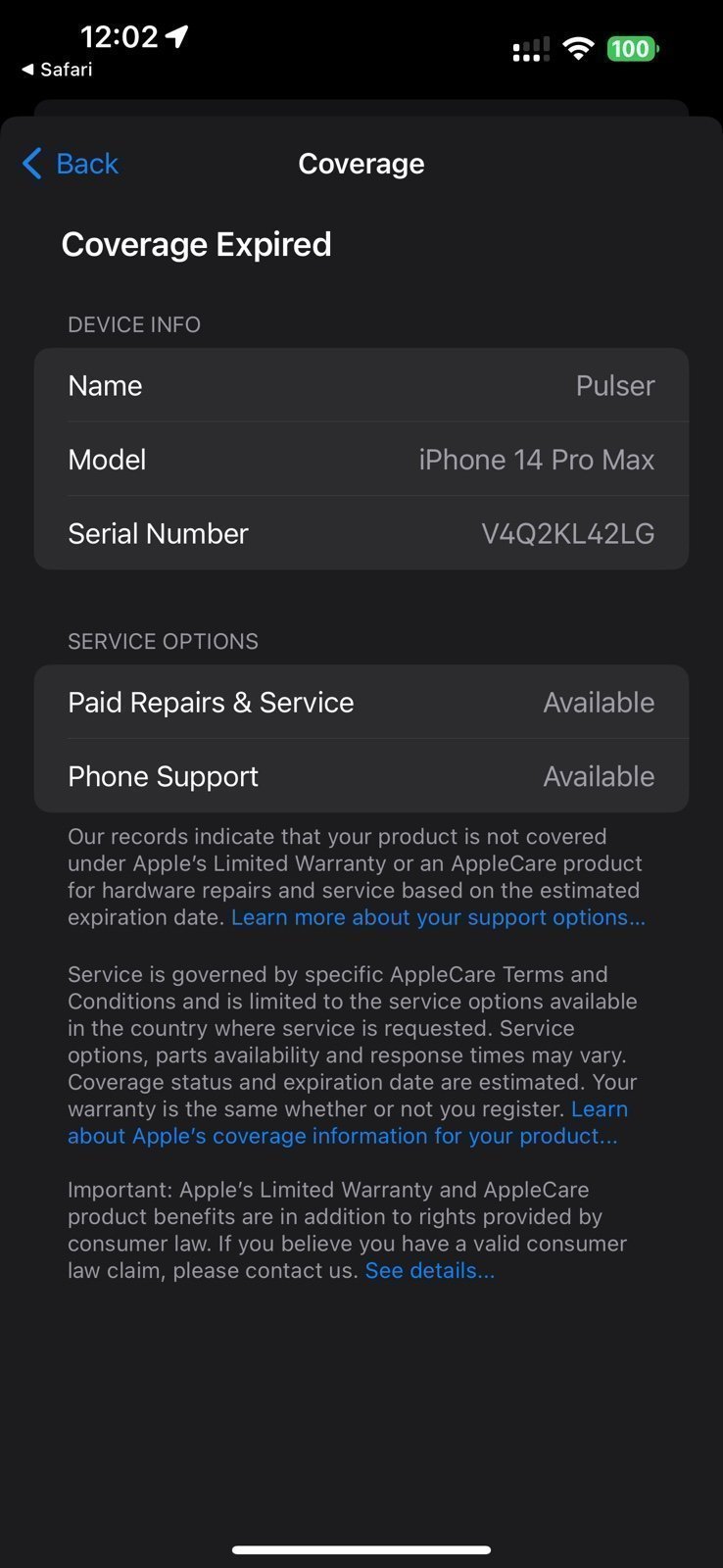 iPhone 14 Pro Max 1TB Unlocked - Graphite - 2 physical SIM Cards 87% battery 9E52