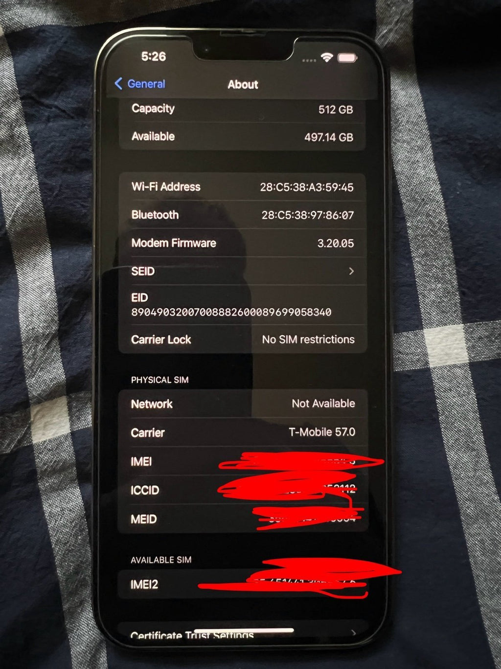 iPhone 13 Pro Max 512 GB Unlocked 5G89