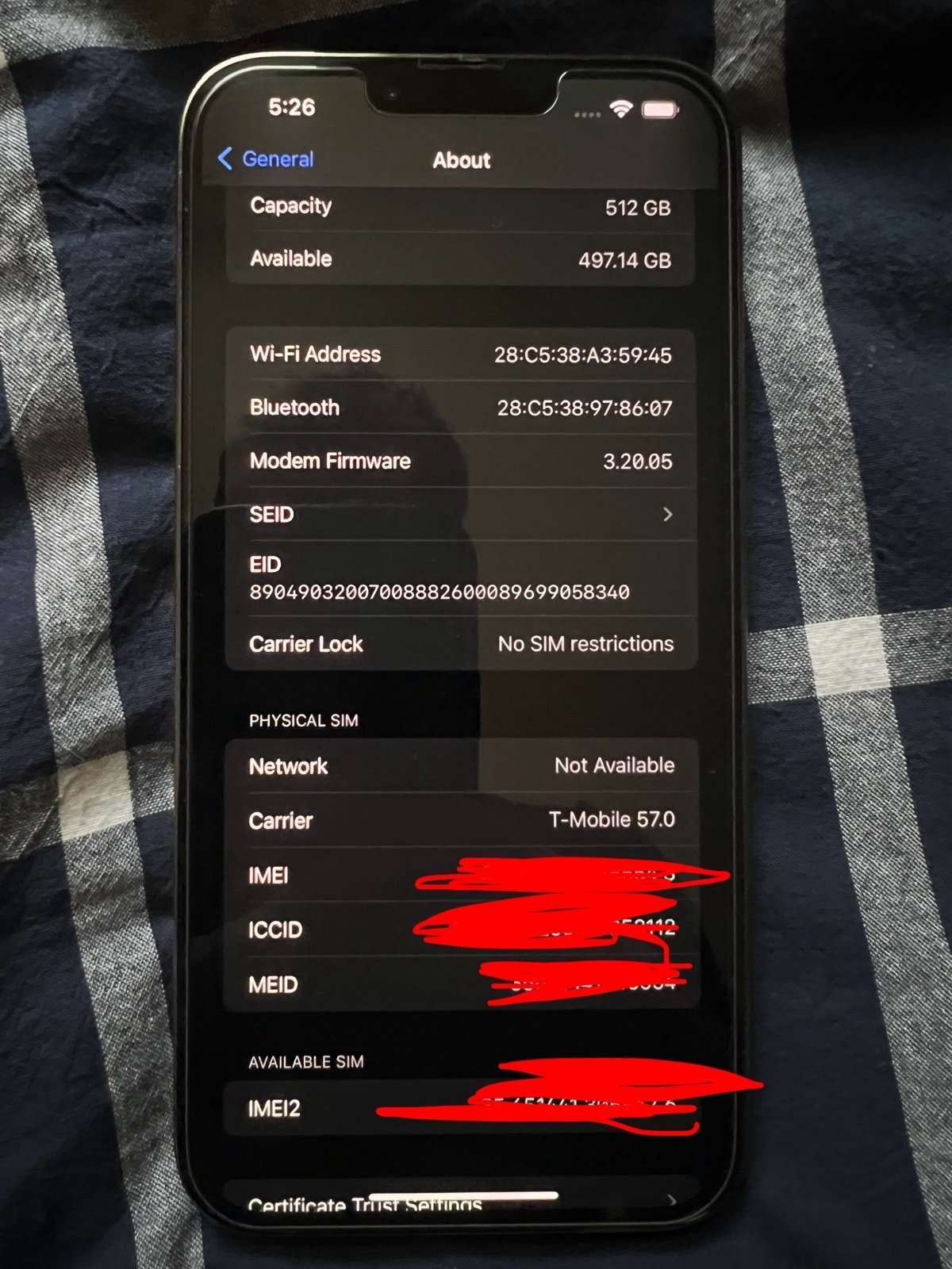 iPhone 13 Pro Max 512 GB Unlocked 5G89