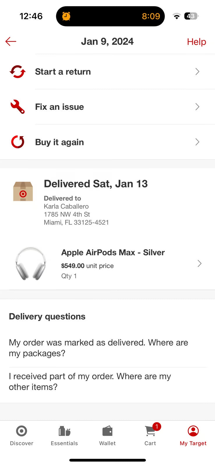 AirPods MAX silver with white headband  and Smart Case 7A11