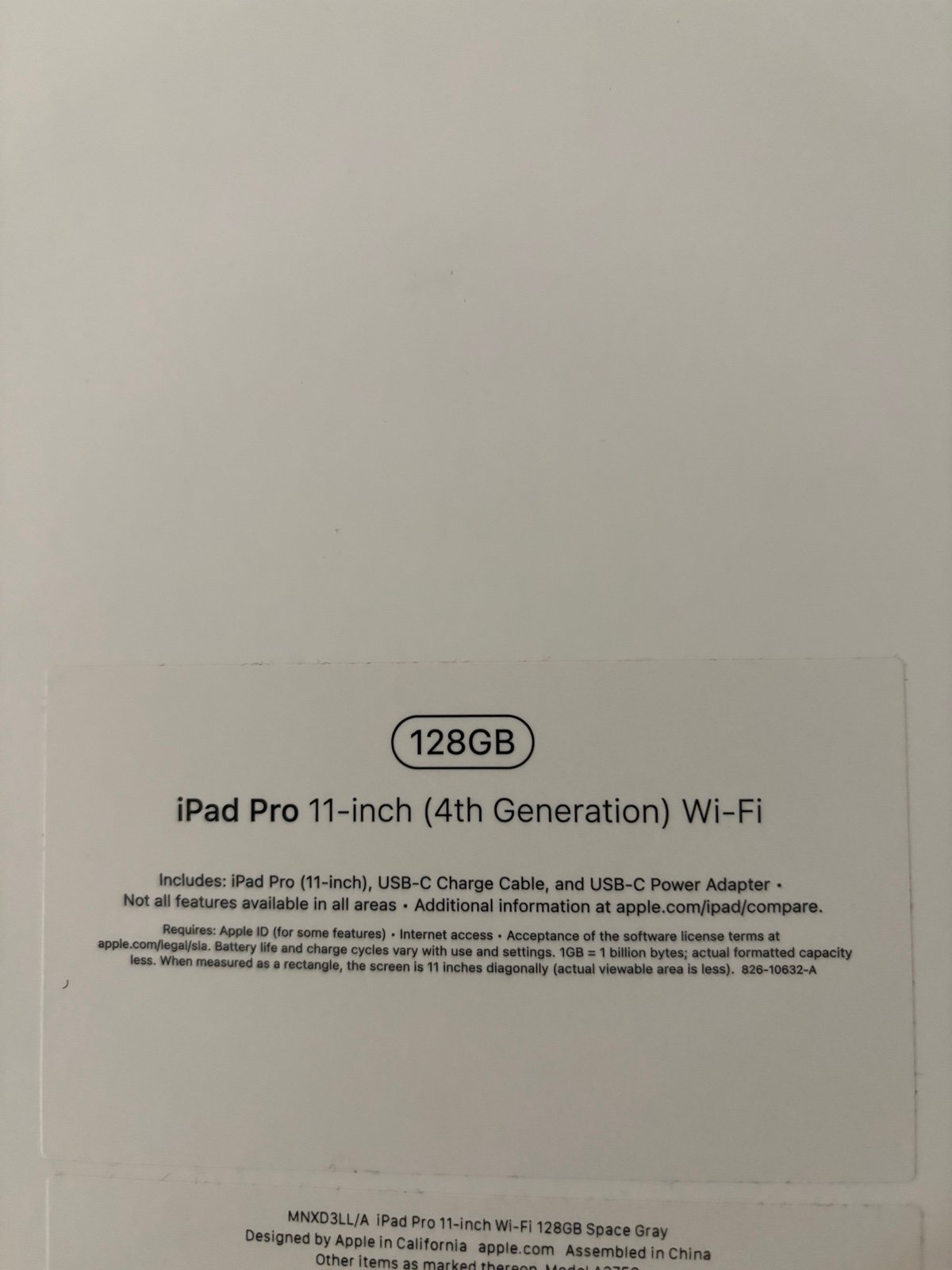 iPad Pro 11-inch (4th Generation) Wi-Fi 128 GB + Apple Pencil 3R27