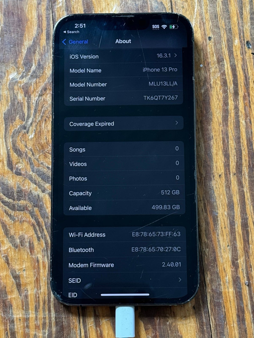 Apple iPhone 13 Pro 512GB Unlocked 7O53