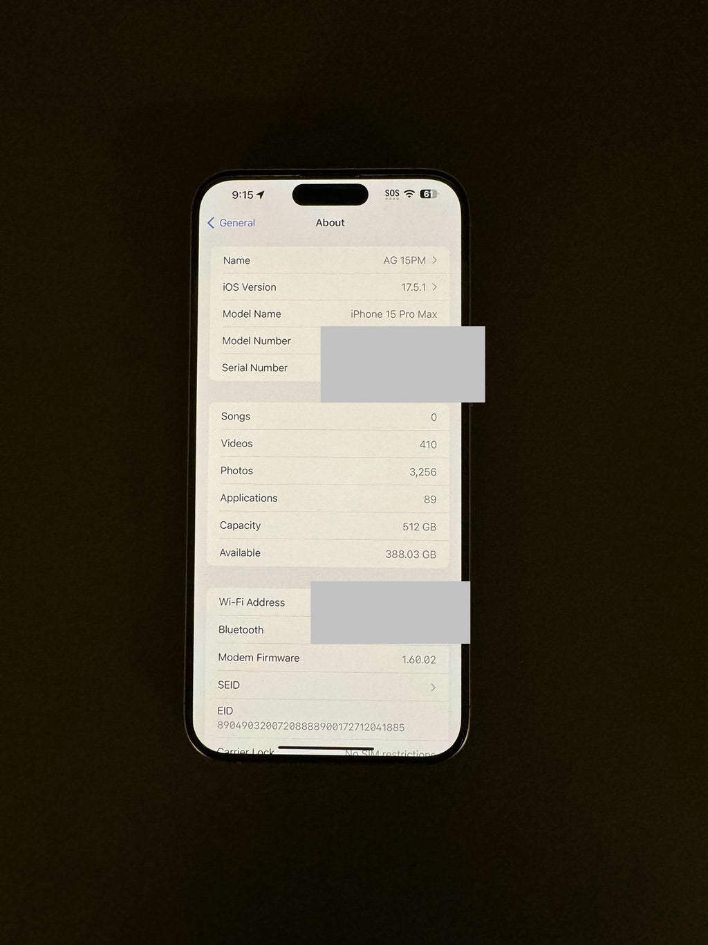 iPhone 15 Pro Max 512GB Unlocked 6W79