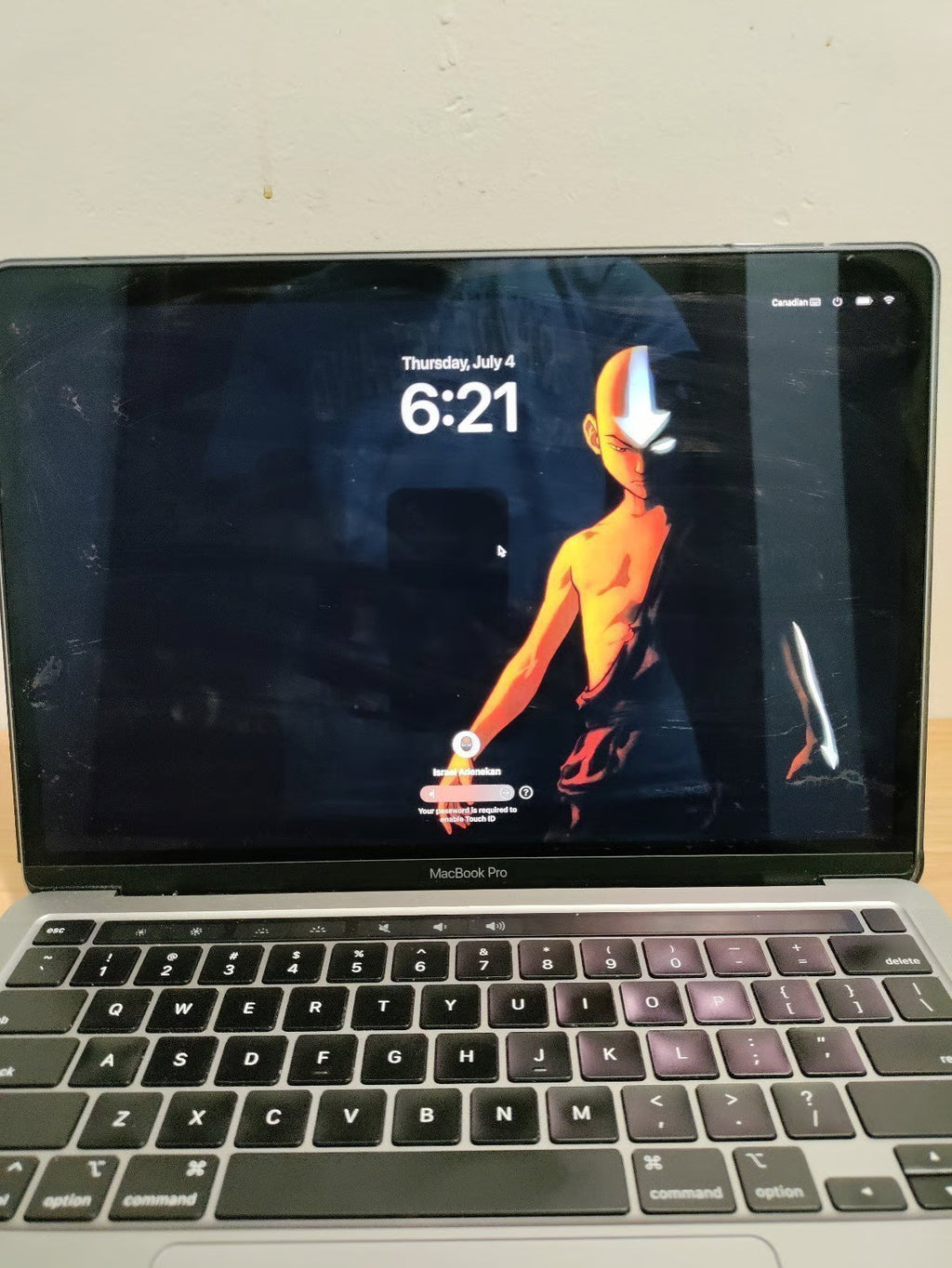 Grey MacBook Pro 2020 M1 With Touchbar 1L75