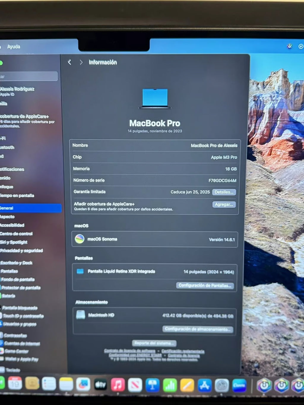 MacBook Pro 14 Nov 2023 M3 Pro 11-Core / 14-Core GPU 18GB 512GB Space Black 2N11