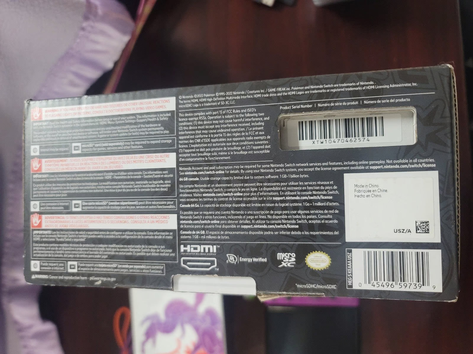 Nintendo Switch OLED Pokemon Scarlett and Violet Edition 3Y27