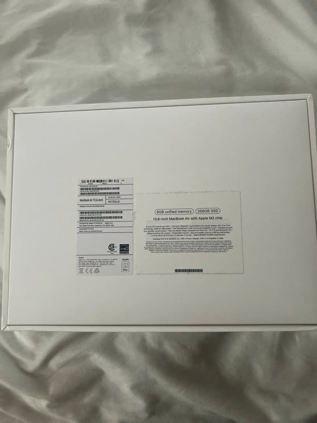 Apple Macbook Air 13in. M2 256GB SSD 9E82