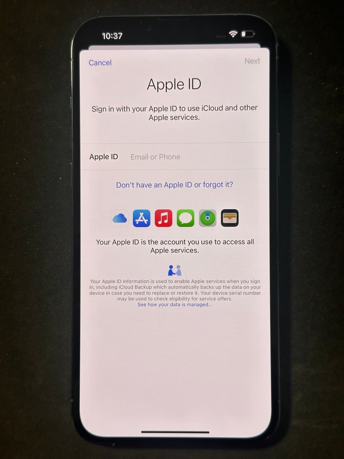 Apple iPhone 13 Pro Max 128 GB in Sierra Blue for Unlocked 9H37