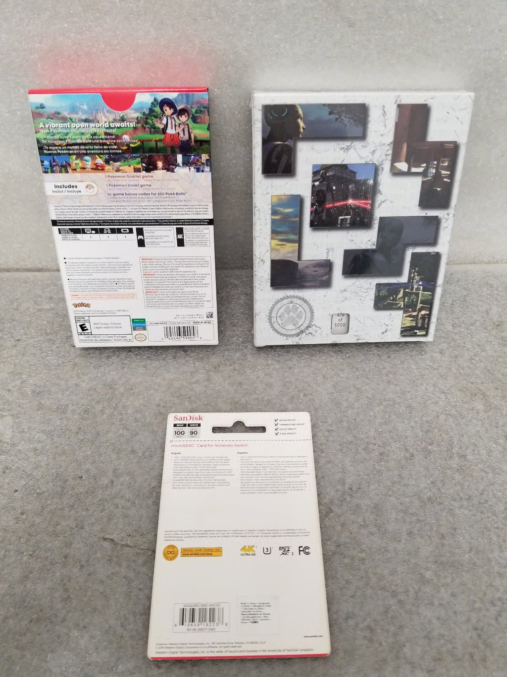 Nintendo Switch Pokemon "" Scarlet & Violet Special Edition 3 Game + Memory Card 8M35