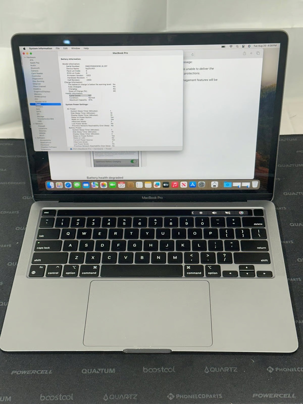 Apple Macbook Pro 13in.  M1 3.2 GHz  512GB SSD 16gb ram 5G78