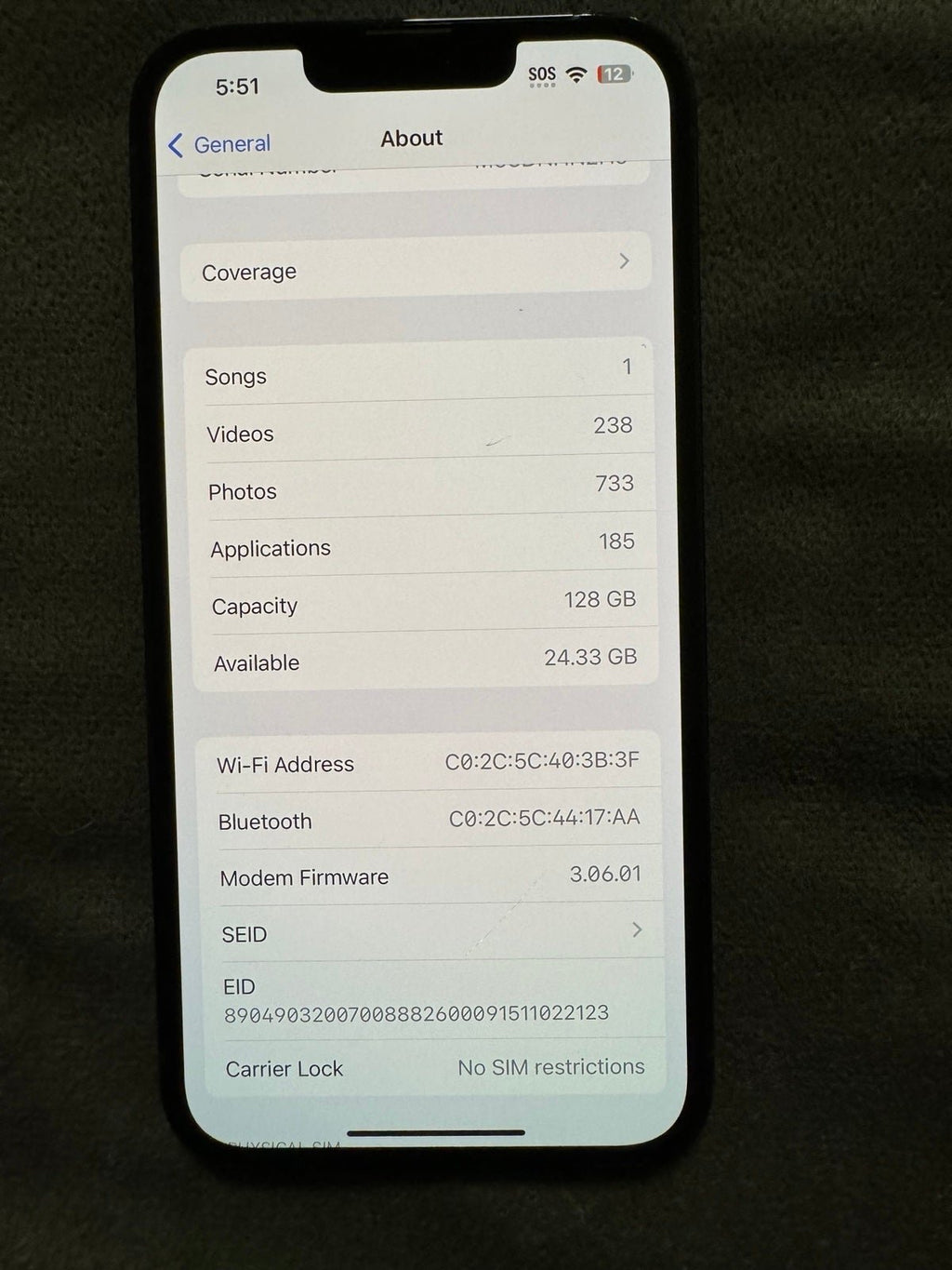 Apple iPhone 13 Pro 128 GB Unlocked 5P36