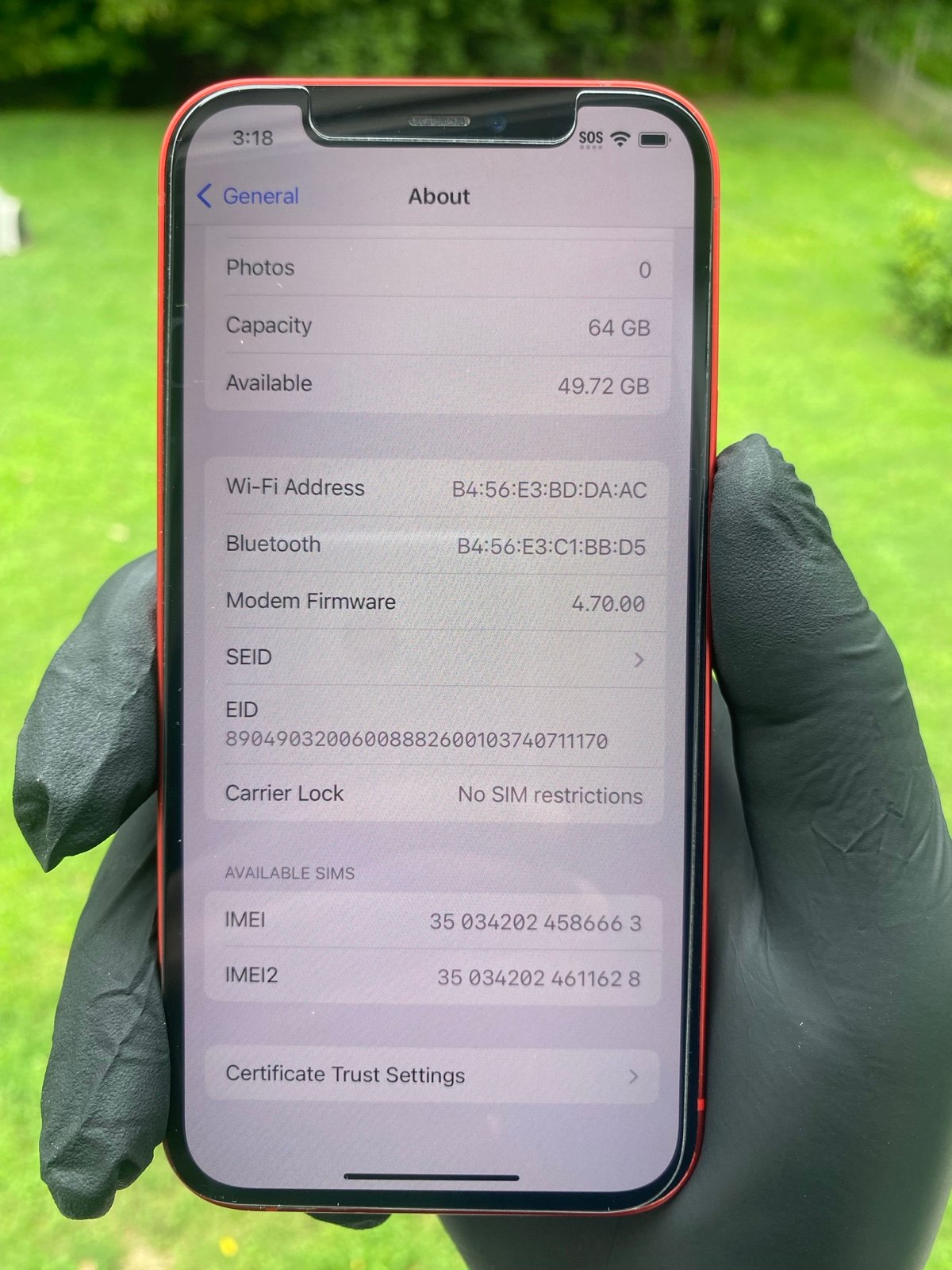 Apple iPhone 12 64 GB in (Product) RED for Unlocked 8B66