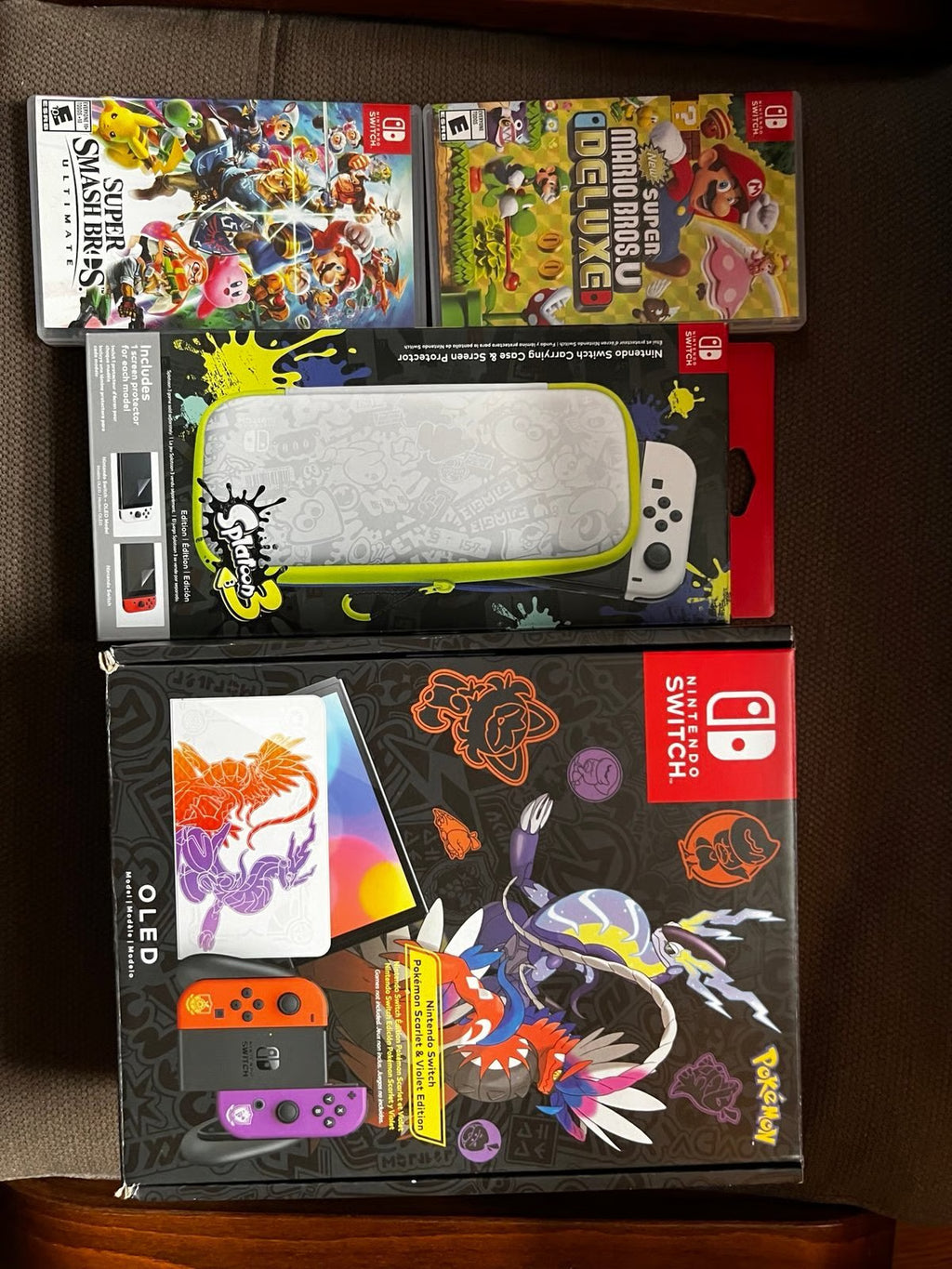 Nintendo Switch OLED Model: Pokemon Scarlet & Violet Edition + Games/Extras 7Y96