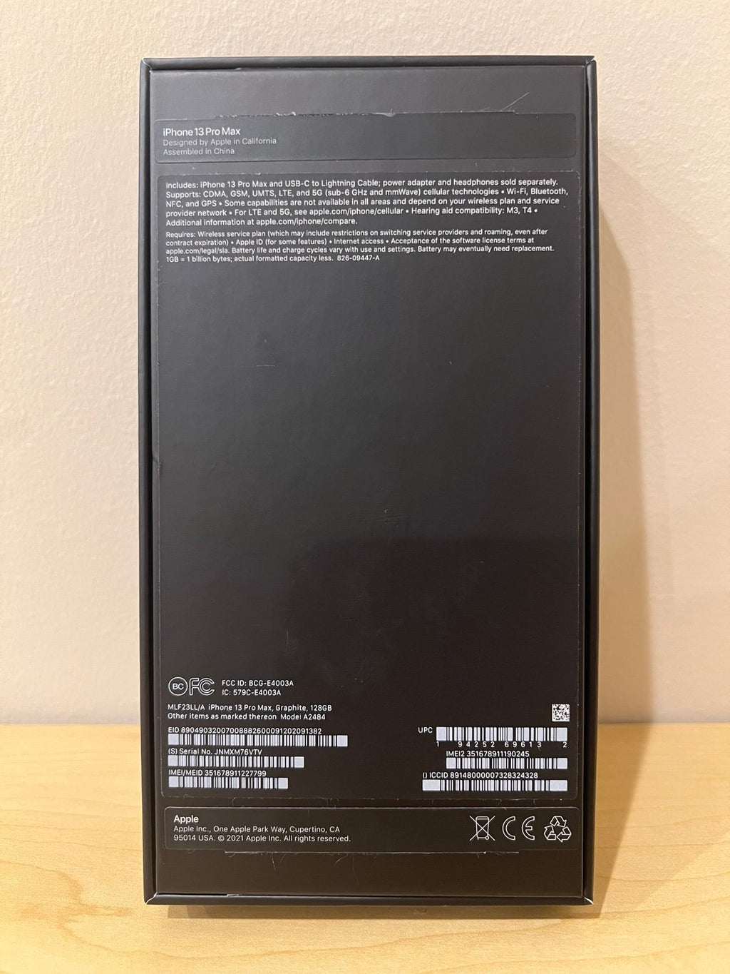 Like New - Apple iPhone 13 Pro Max 128 GB in Graphite 9E91