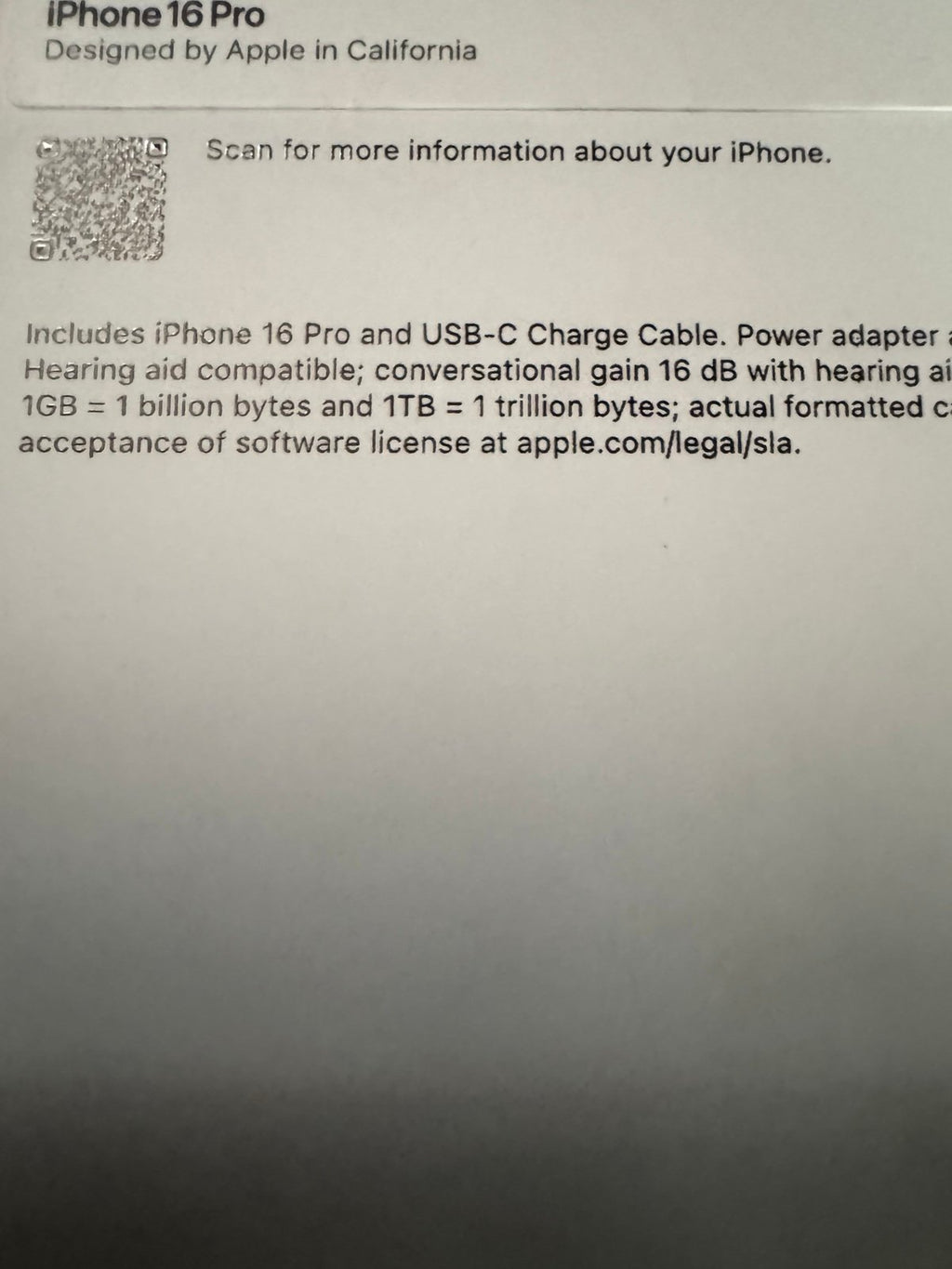 Apple iPhone 16 pro unlocked 128gb 2X23