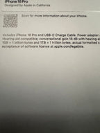 Apple iPhone 16 pro unlocked 128gb 2X23