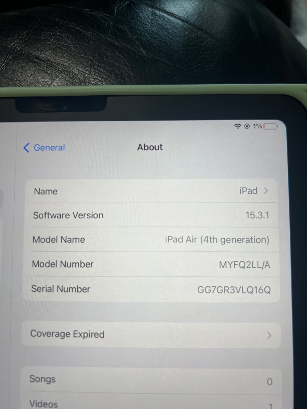 Apple iPad Air 4th Generation 64 GB in Sky Blue 7H75