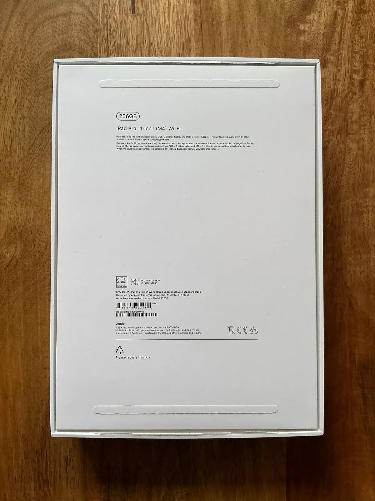 Apple iPad Pro 11"" Wi-Fi 256GB Space Black (M4) **MINT** 6F13