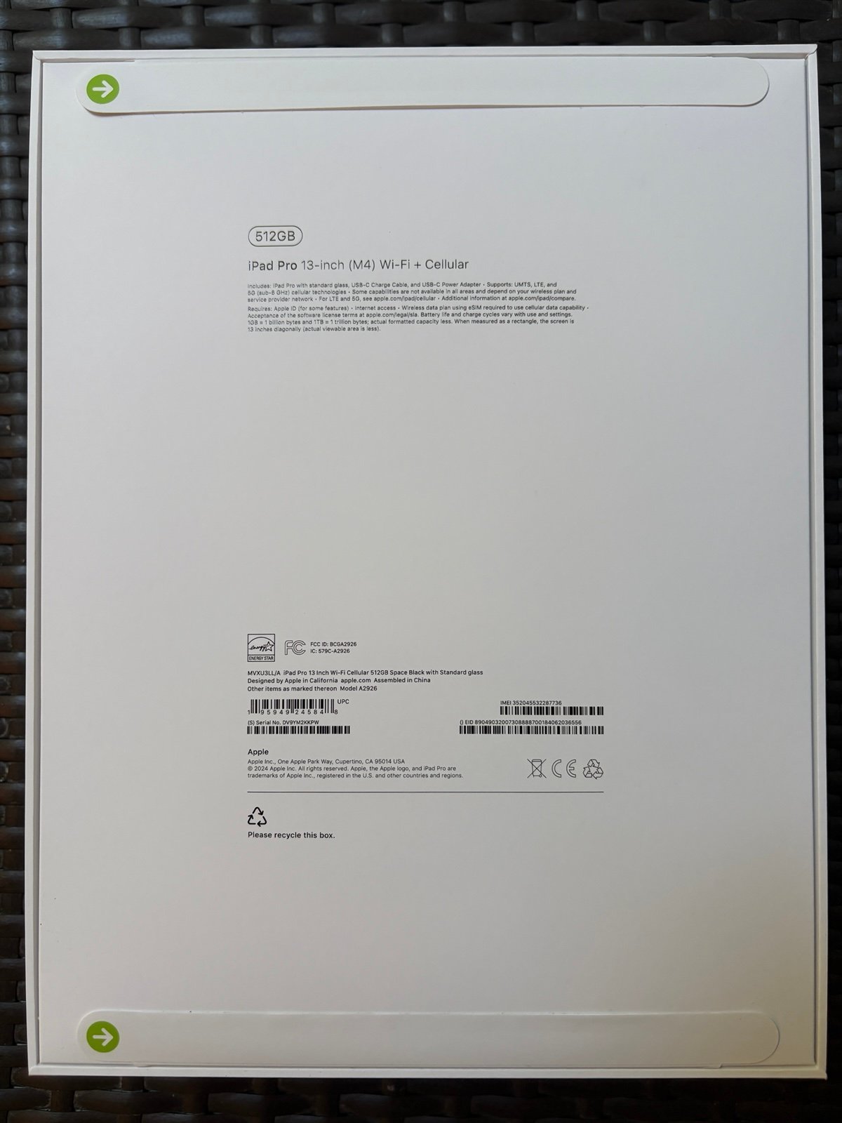 Ipad pro 13 inch m4 512GB cellular 2024 with Magic Keyboard bundle 8B71