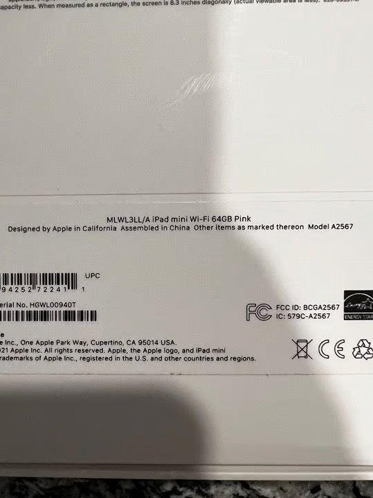 Ipad Mini 6th Gen 64gb - Pink 9J71