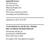 13-inch MacBook Air with M2 chip - Midnight 5R57