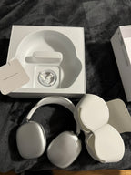 Silver AirPods Max with case 5J56
