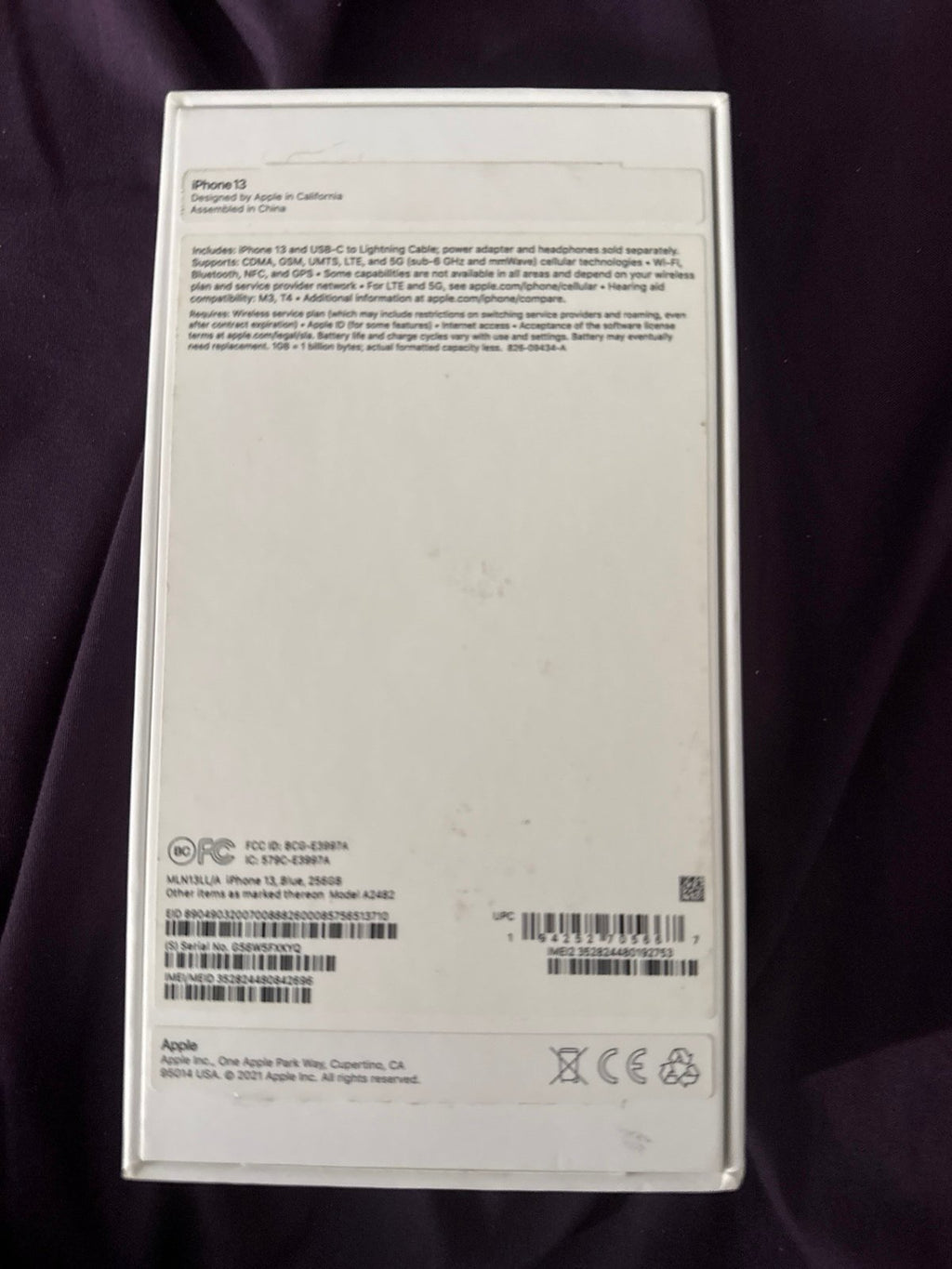 iPhone 13 256 GB (Blue) unlocked 7W37